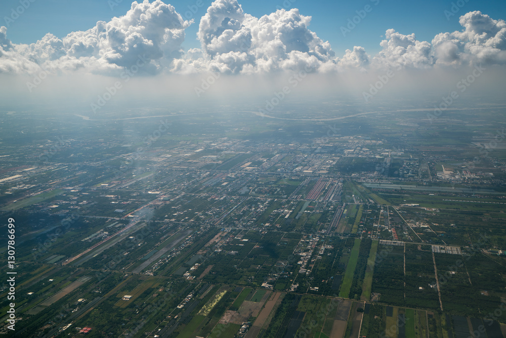 Landscape viewed from airplane