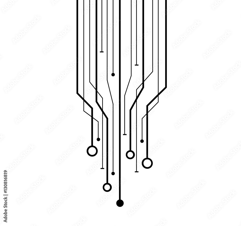 未来主义数据网络插图