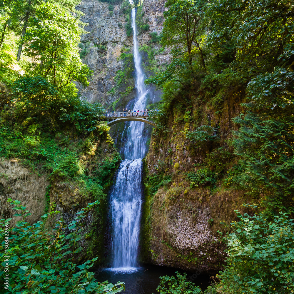 Multnomah Falls - a waterfall on the Oregon side of the Columbia River Gorge.