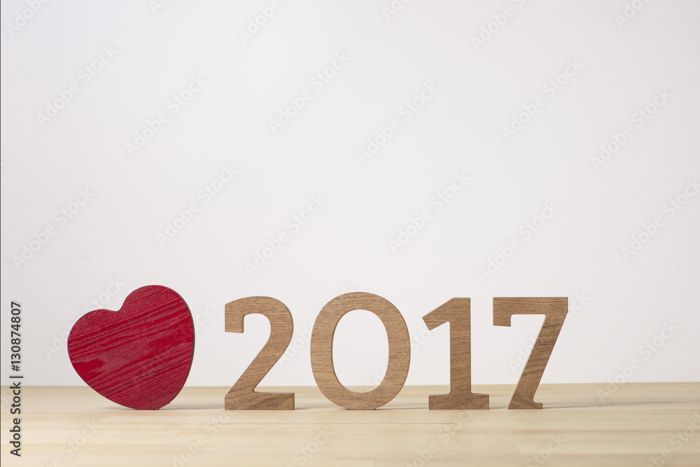 Happy New Year. Sigh symbol from number 2017