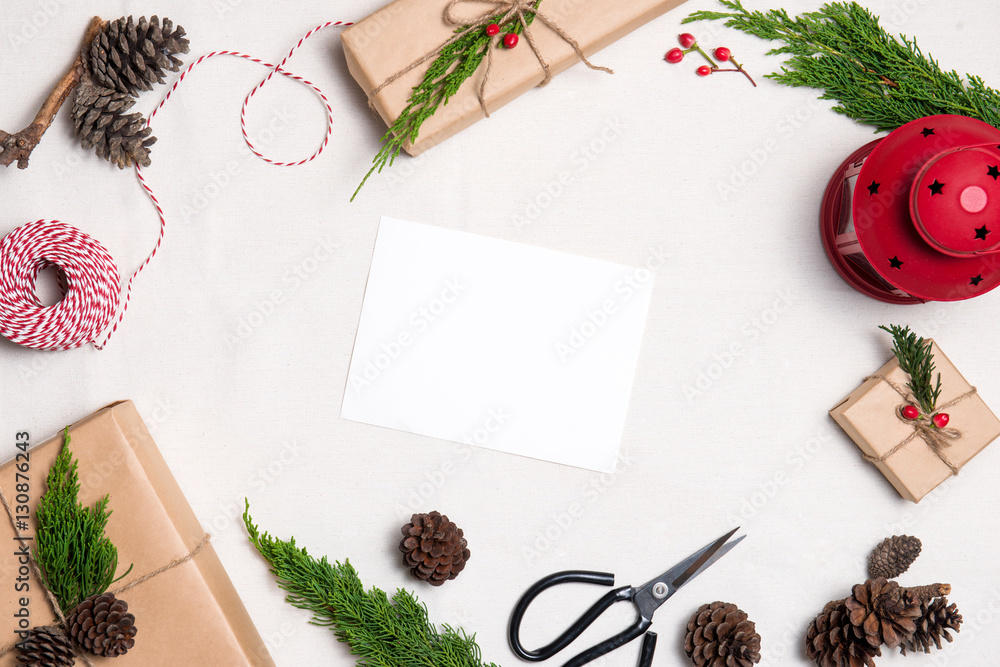 Christmas background with copy space composition