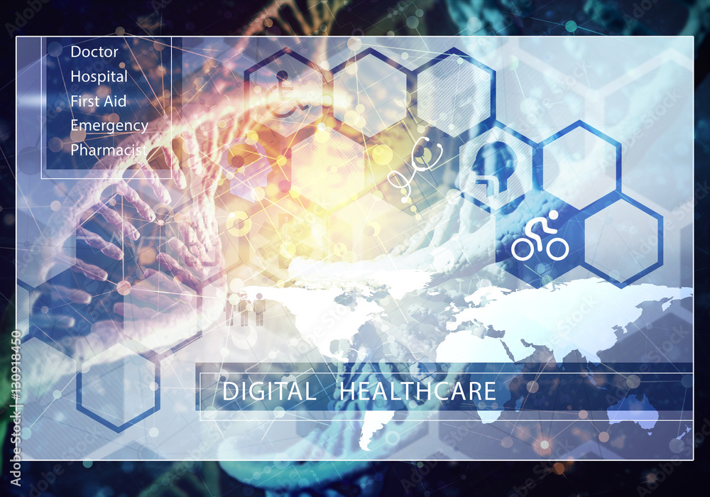 Medicine user interface, 3D rendering