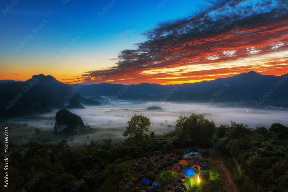 Phu Lanka mountain hills north Thailand.