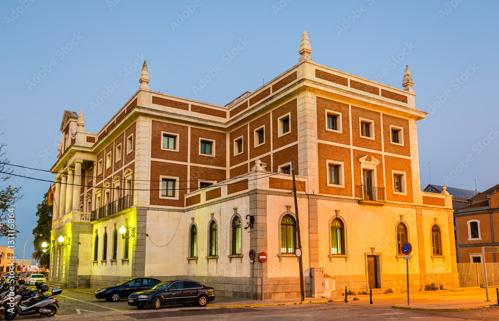 Old customs house at the Plaza de Sevilla in Cadiz, Spain