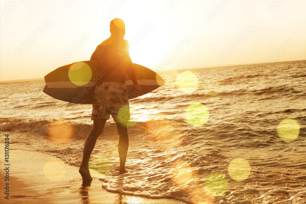 Surfer on the beach.