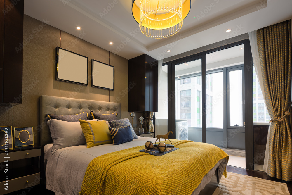 interior of modern bedroom