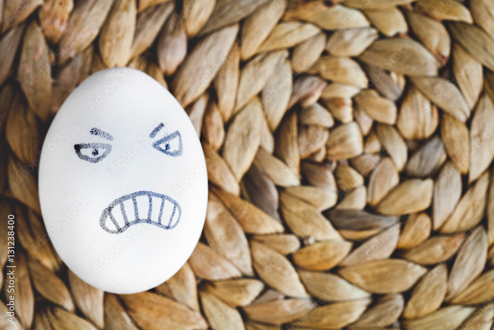 concept human relationships and emotions eggs - anger