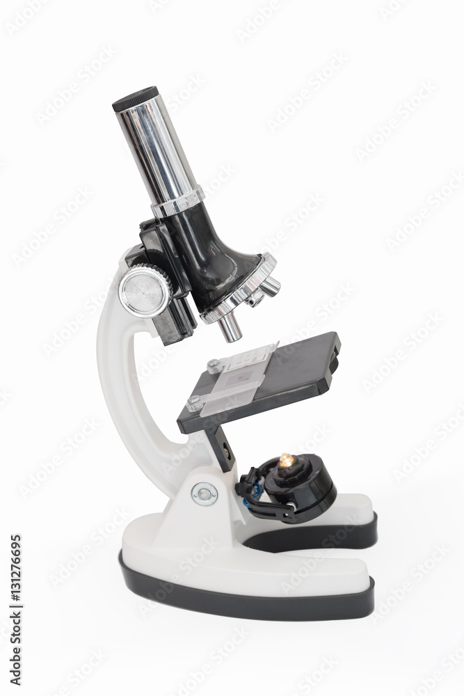 microscope isolated on white