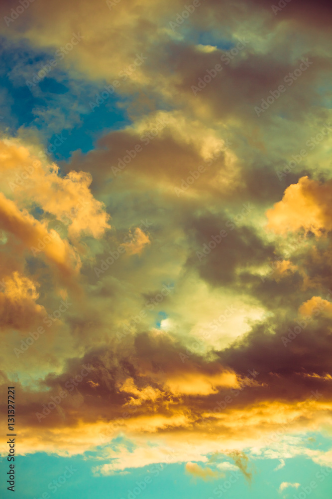 beautiful dramatic winter cloudscape