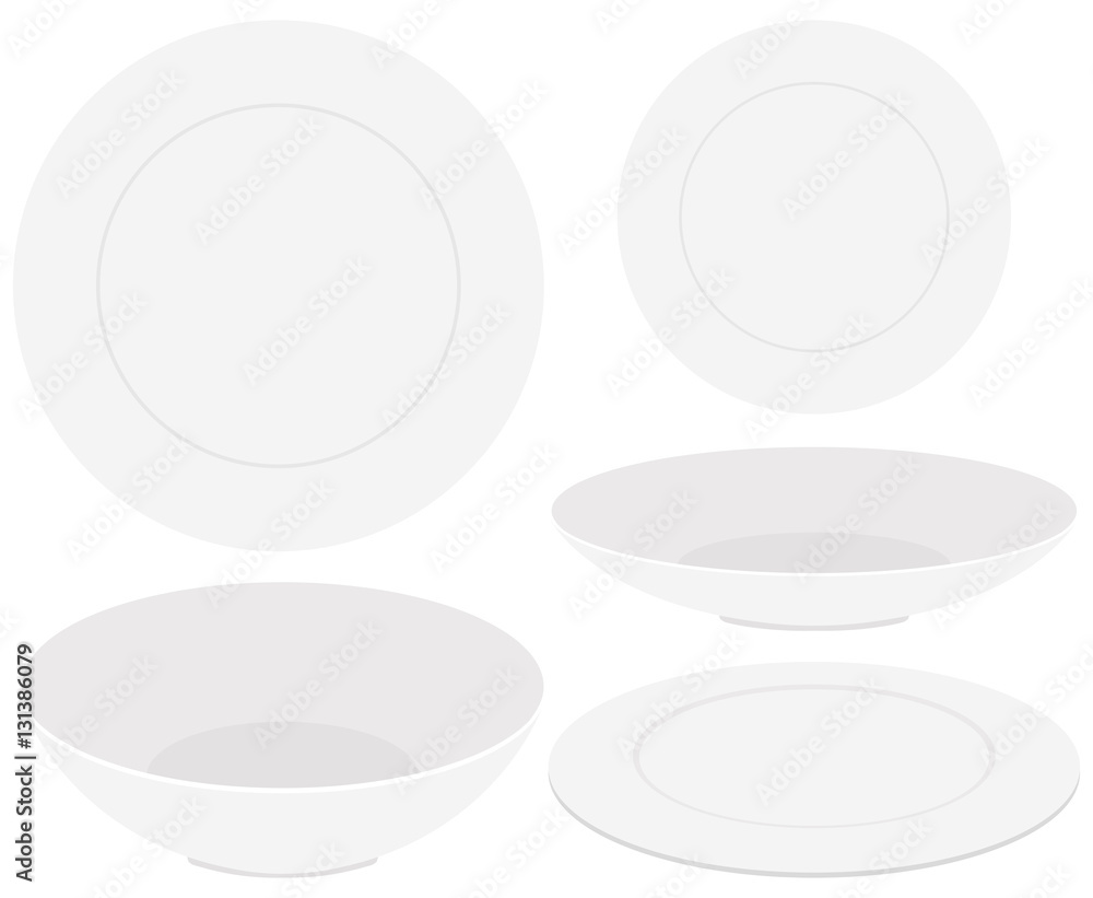 different design of plates and bowls