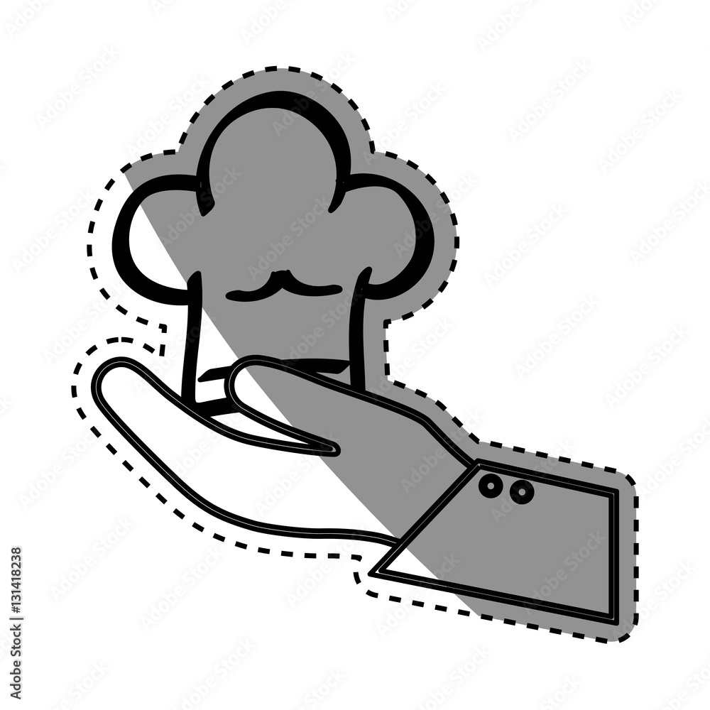 Chef hat symbol icon vector illustration graphic design