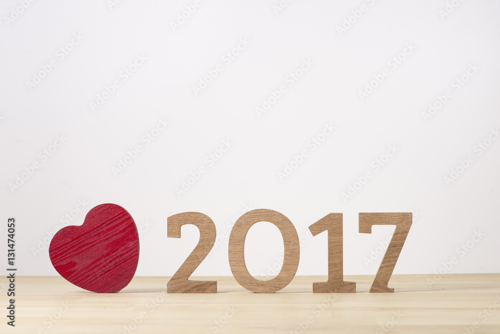 Happy New Year. Sigh symbol from number 2017