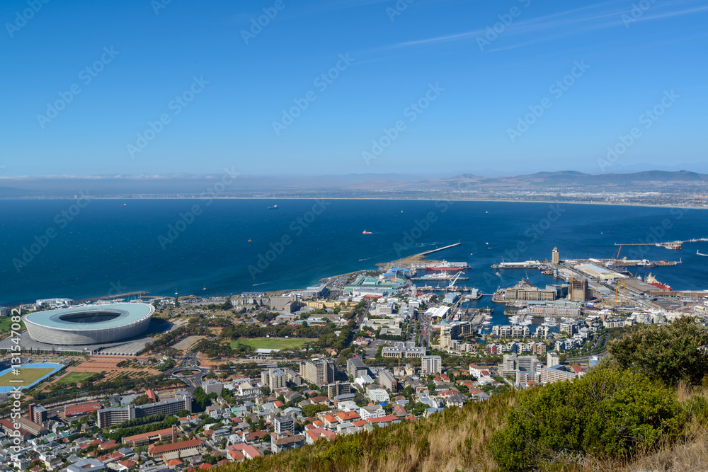 Seapoint, Cape Town Soccer Stadium and V&A (Victoria and Alfred Waterfront) and Cape Town. Western C