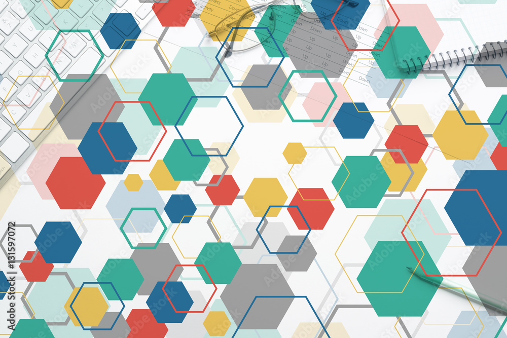 Colorful geometric backdrop