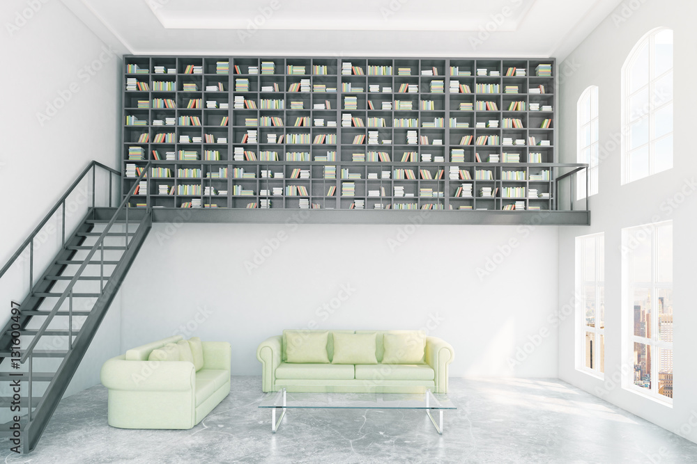 Modern library interior