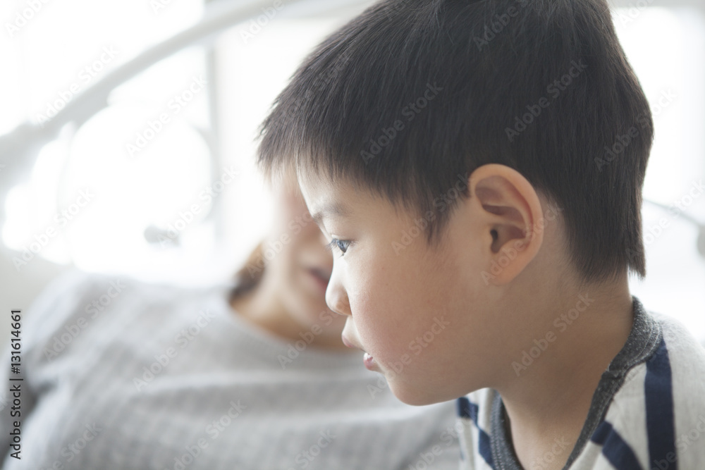 3-year-old son in the bedroom