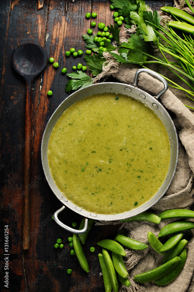 Tasty peas soup