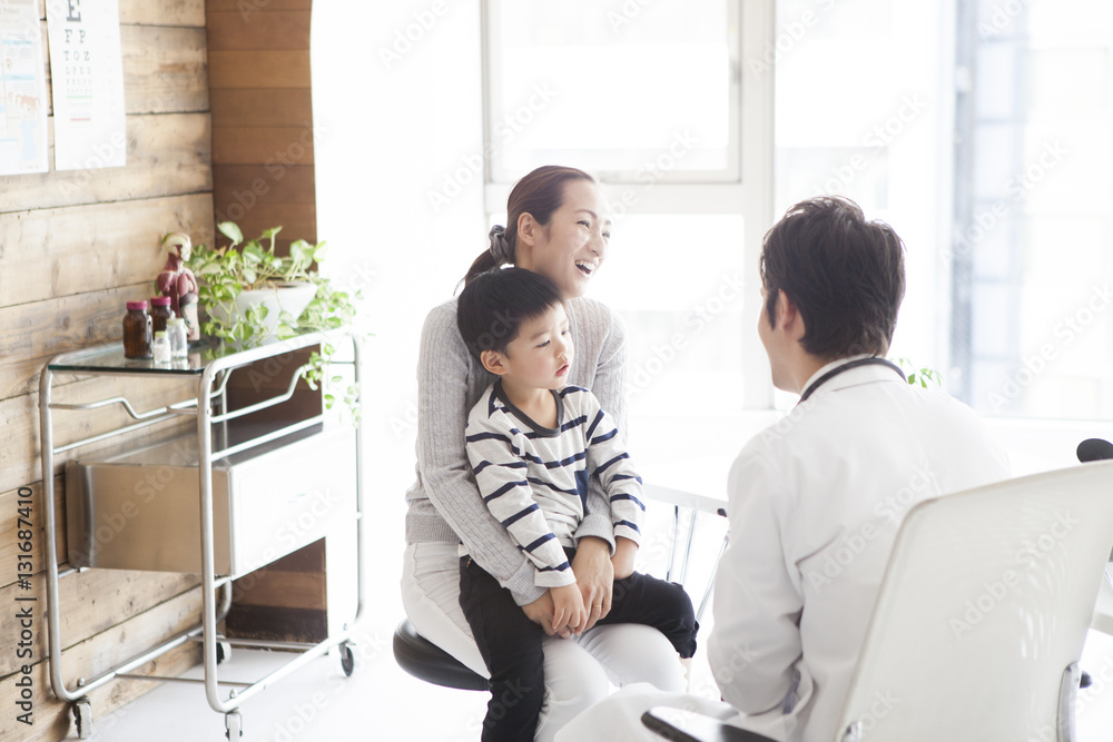 Mother and child are consulted at hospital