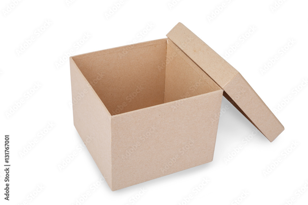 Cardboard box isolated on a white background