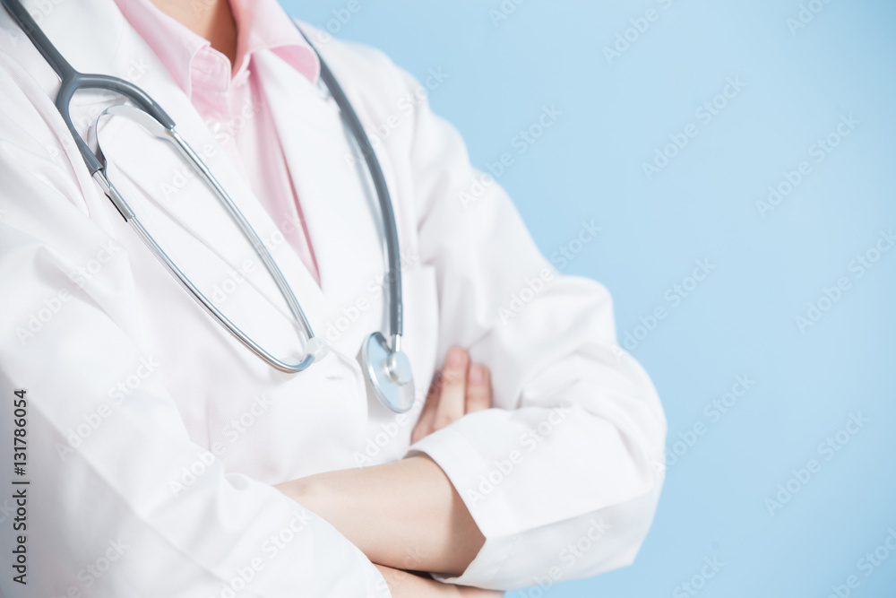 woman doctor cross her arm