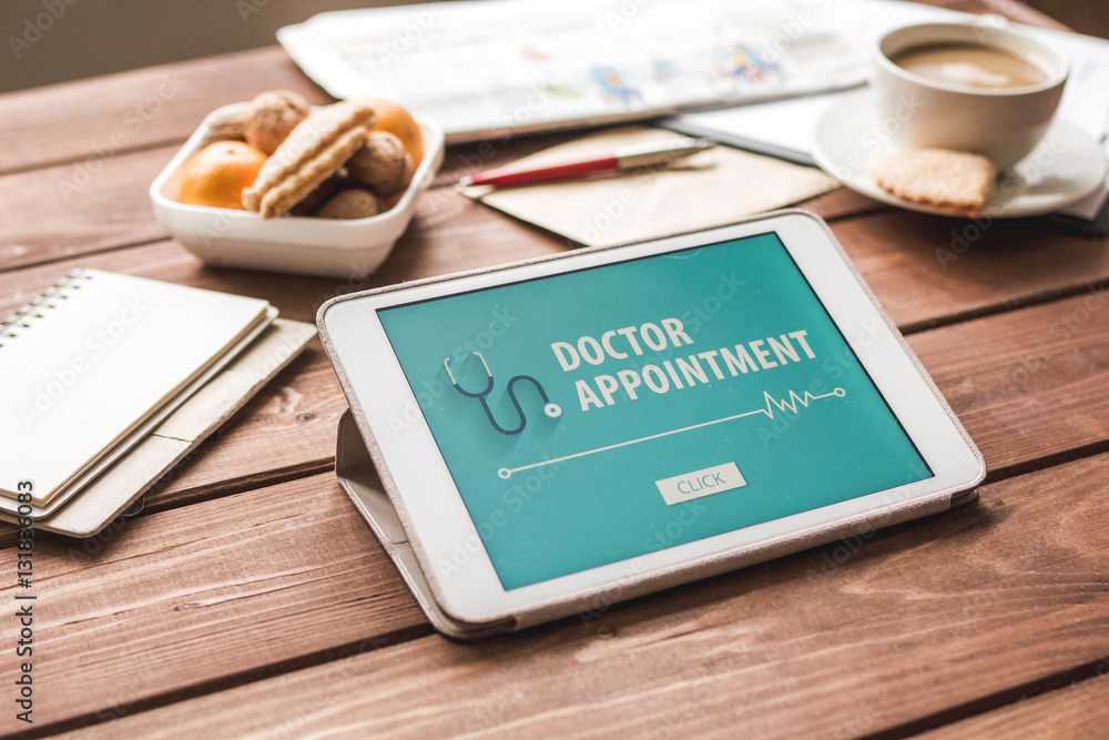 concept of appointment to doctor online