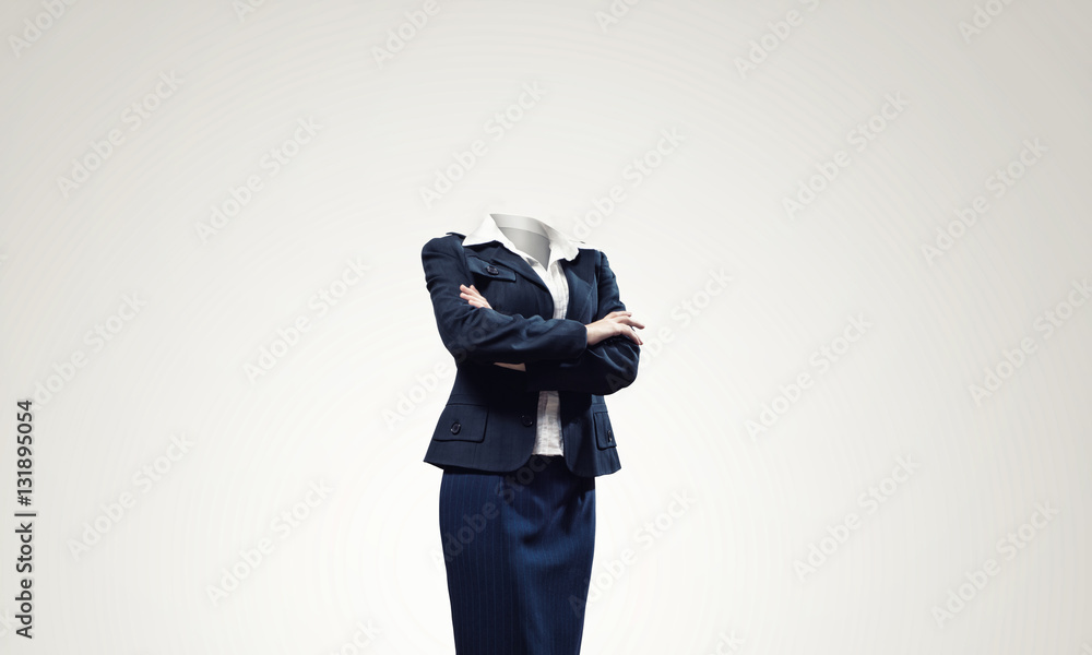 Businesswoman without head