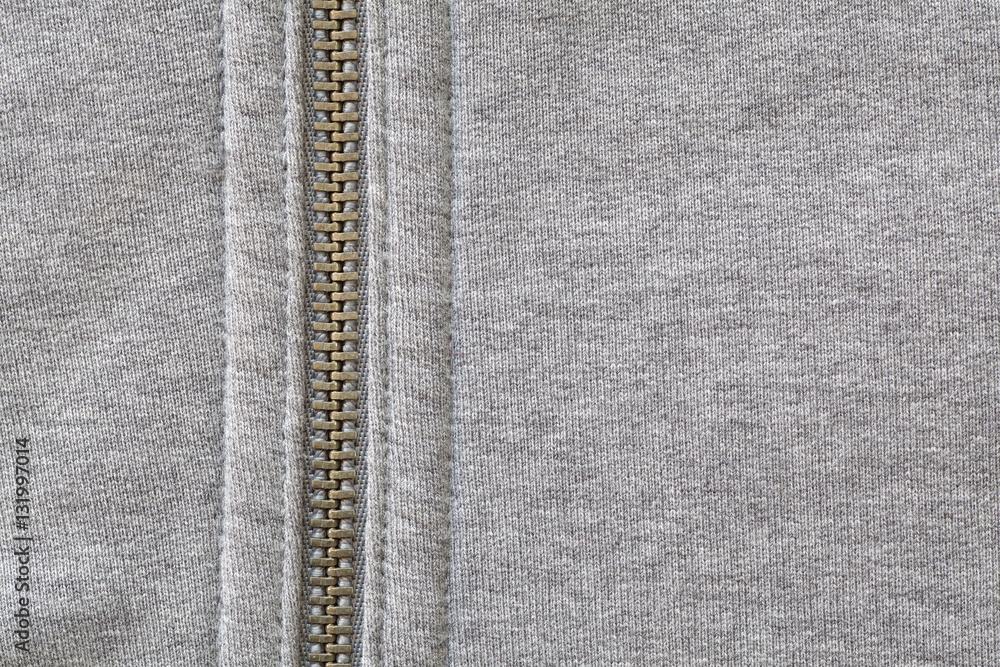 Close - up Gray cotton sweater detail