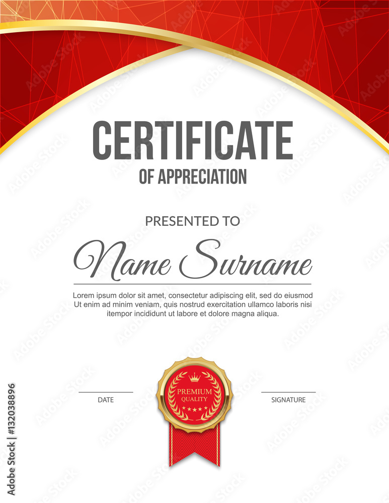 Vector certificate template.