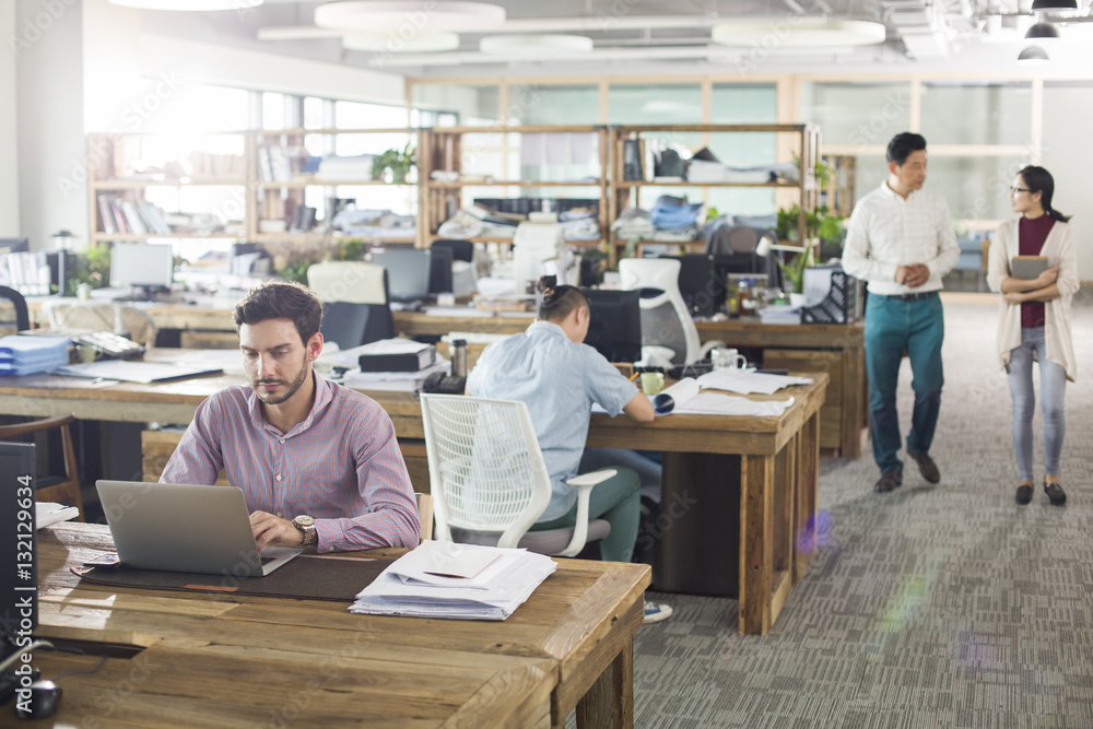 Architects working in the office