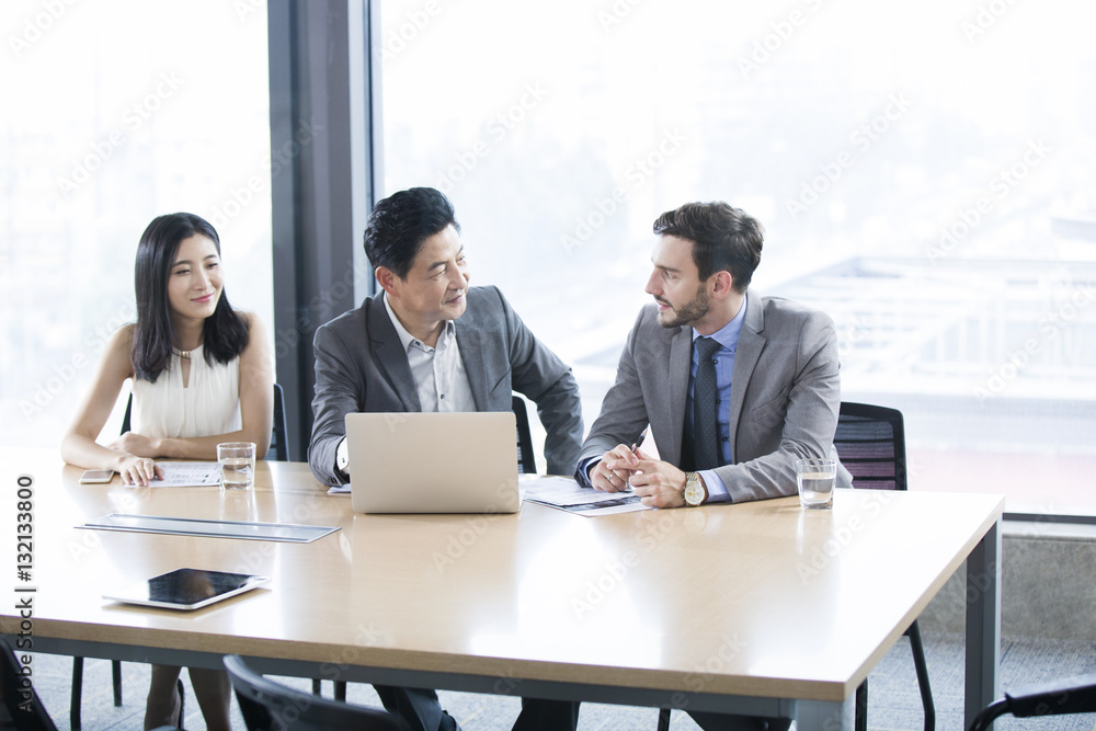 Business people talking in meeting room