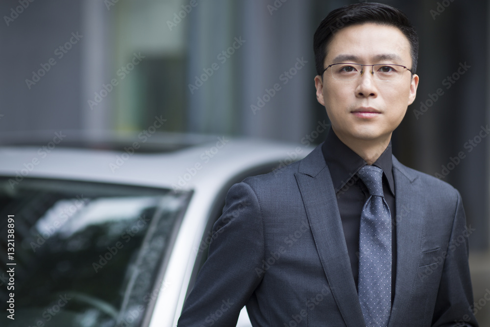 Portrait of mid adult businessman