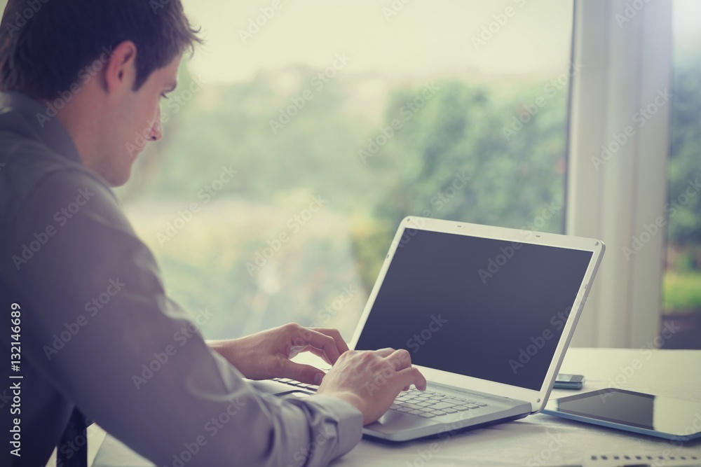 Man using laptop