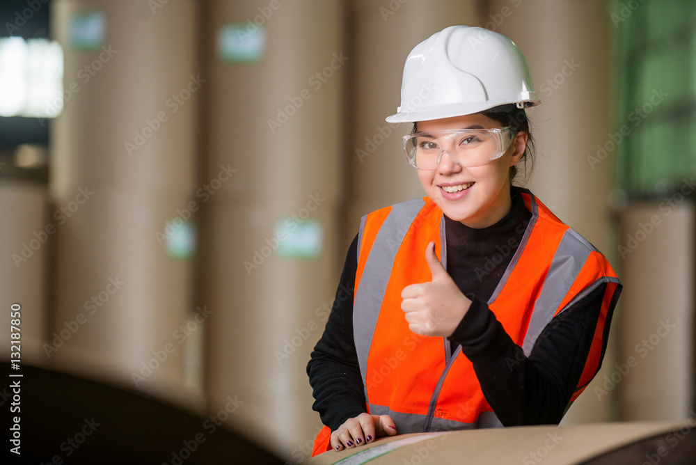 Paper mill factory worker