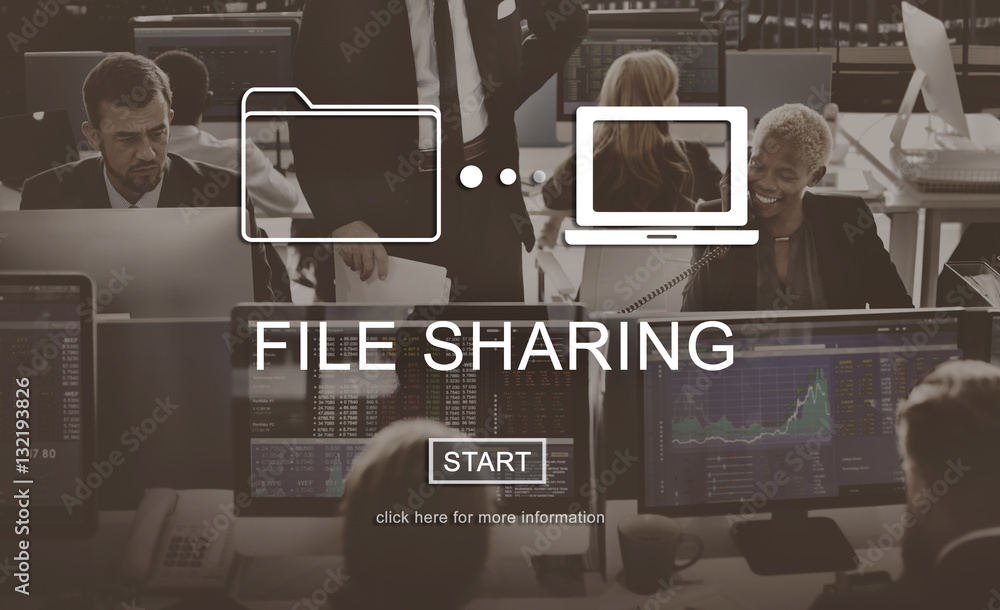 File Sharing Internet Technology Social Storage Concept