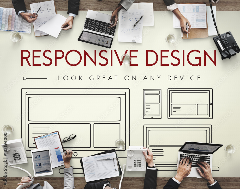 Responsive Design Layout Webpage Template Concept