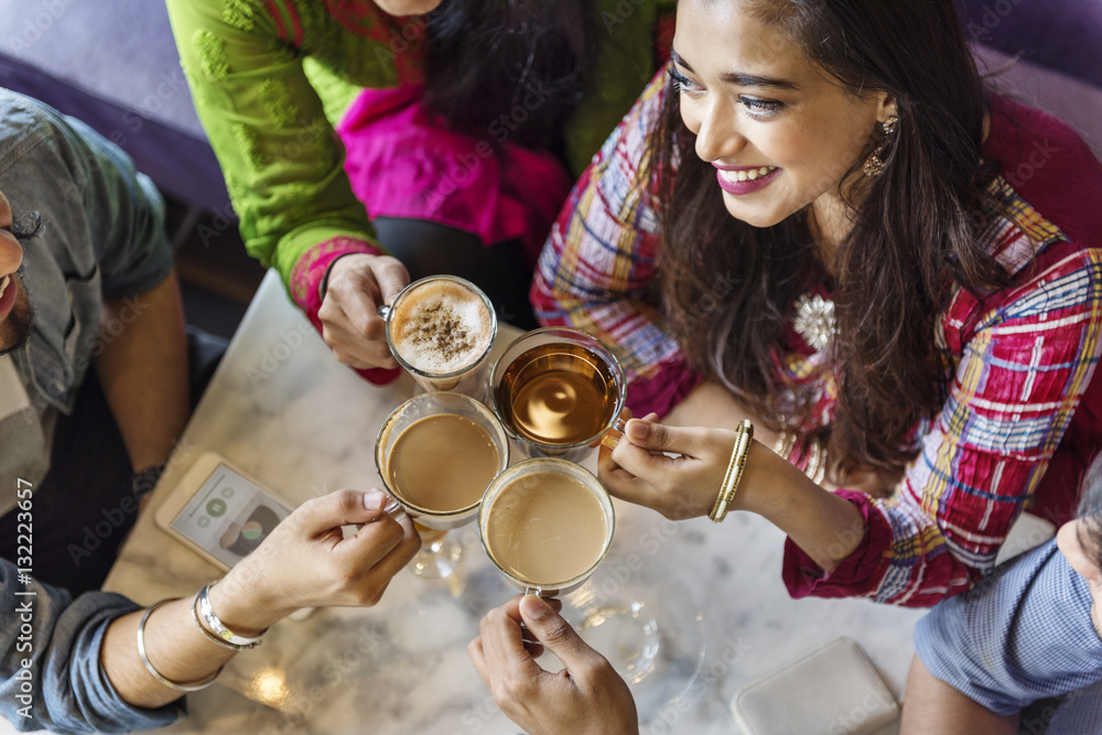 Indian Ethnicity Drinking Cafe Break Coffee Tea Concept