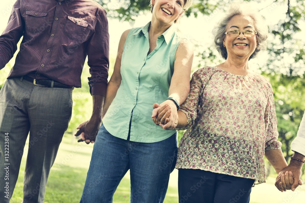 Group of Senior Retirement Friends Happiness Concept