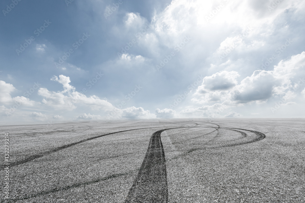 Asphalt Road and sky