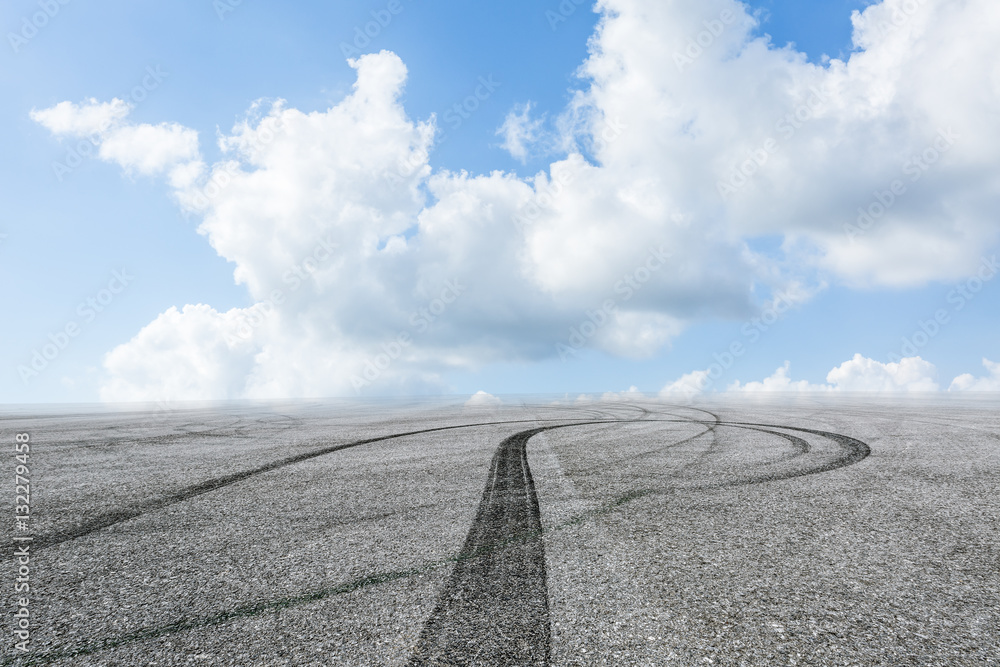 Asphalt Road and sky