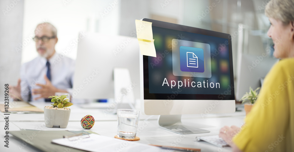 Business Organization Application Page Icon Concept