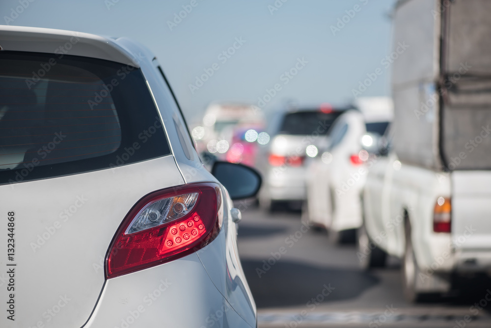 traffic jam on express way