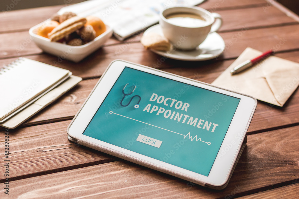 concept of appointment to doctor online