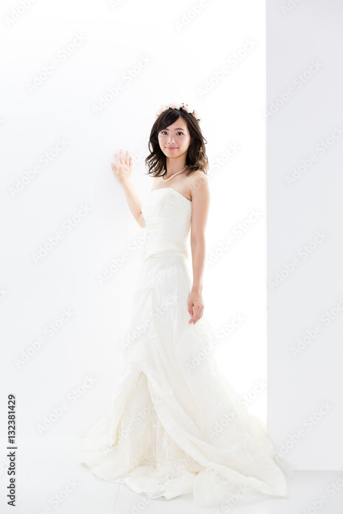 young asian woman wedding image