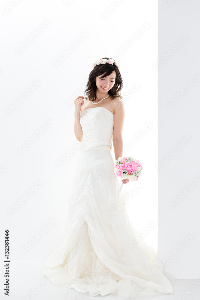 young asian woman wedding image