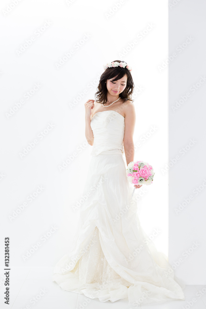 young asian woman wedding image