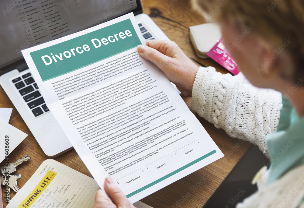 Divorce Agreement Decree Document Break up Concept