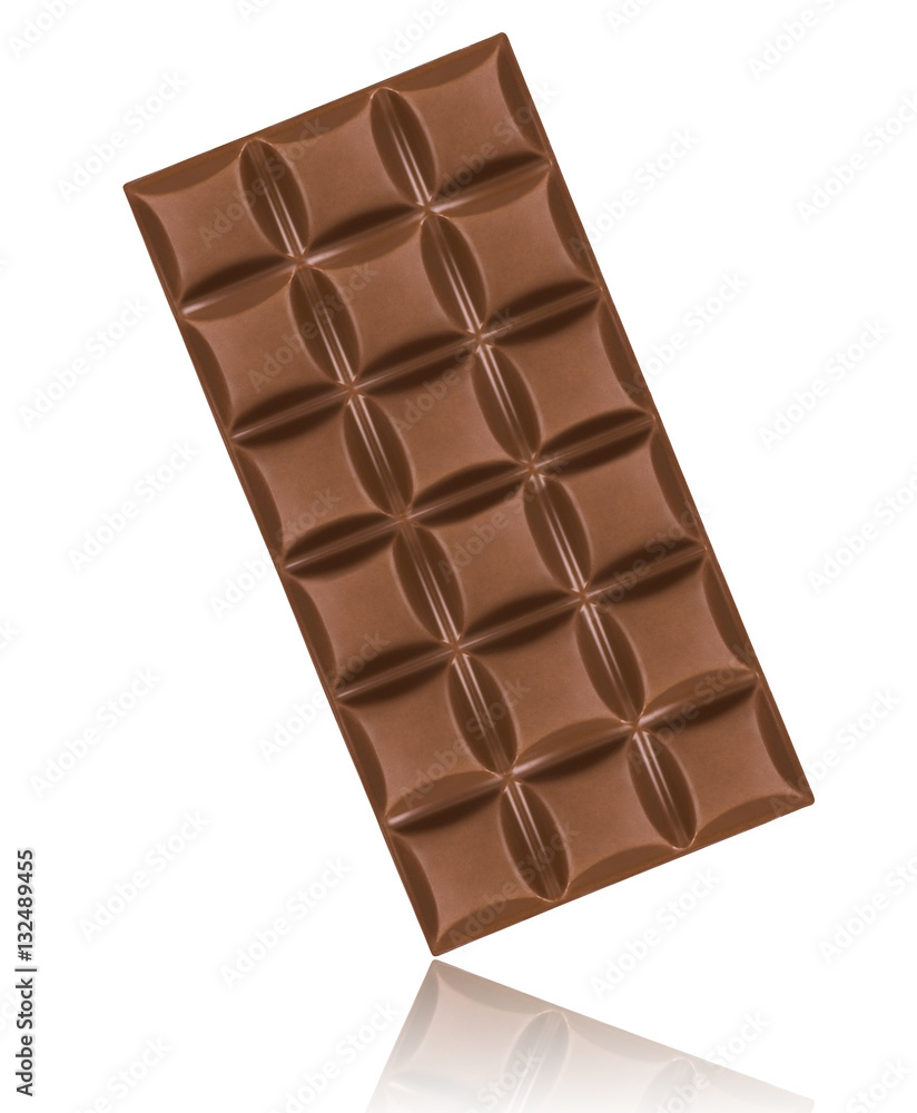 chocolate bar isolated on white background