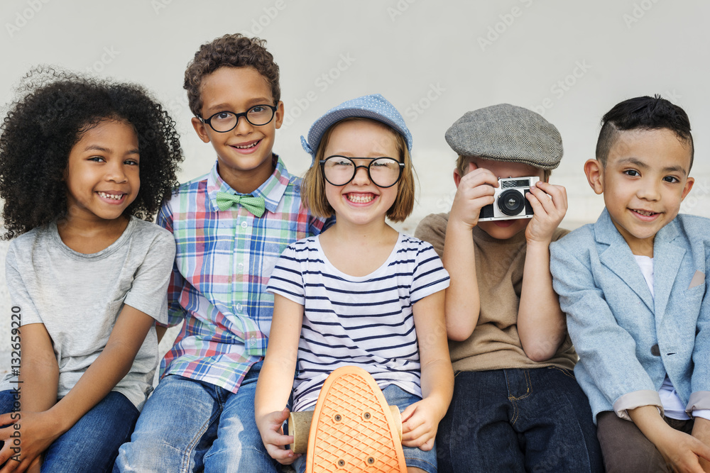 Children Friendship Togetherness Playful Happiness Concept