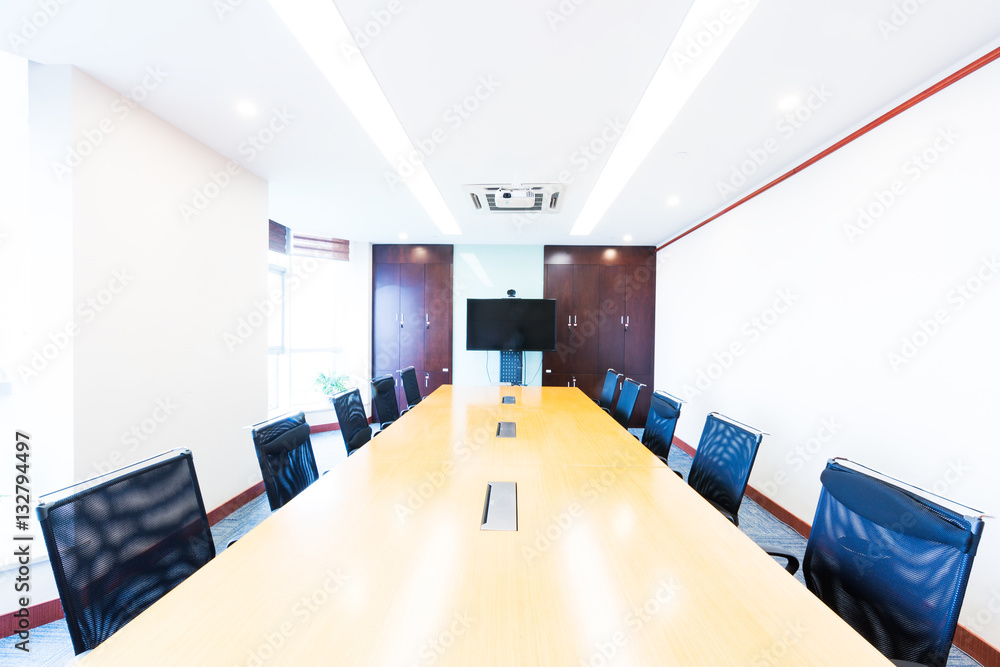 interior of modern meeting room