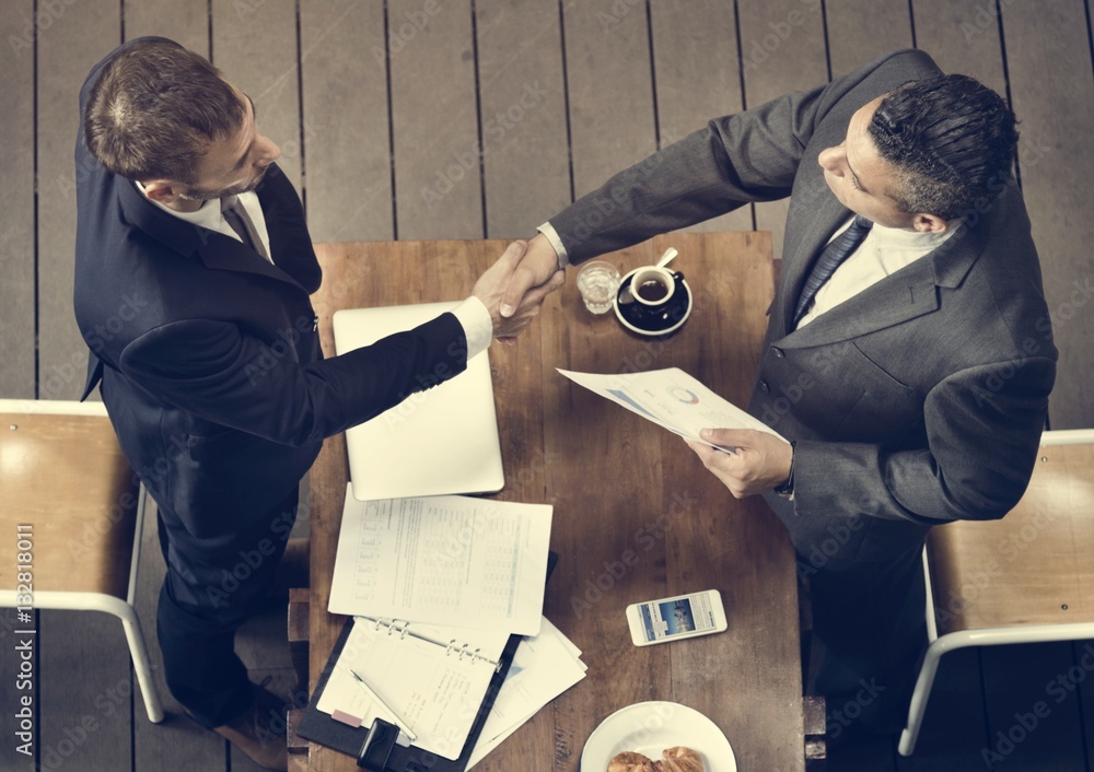 Corporate Business Men Handshake Meeting Concept